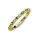 3 - Gracie 2.00 mm Round Green Garnet and Diamond Eternity Band 