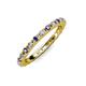 3 - Gracie 2.00 mm Round Iolite and Diamond Eternity Band 