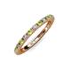 3 - Gracie 2.00 mm Round Peridot and Diamond Eternity Band 