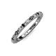 3 - Gracie 2.00 mm Round Black and White Diamond Eternity Band 