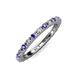 3 - Gracie 2.00 mm Round Tanzanite and Diamond Eternity Band 