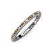 3 - Gracie 2.00 mm Round Citrine and Diamond Eternity Band 