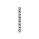 5 - Gracie 2.00 mm Round Aquamarine and Diamond Eternity Band 