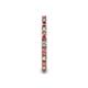 5 - Gracie 2.00 mm Round Rhodolite Garnet and Diamond Eternity Band 