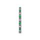 5 - Gracie 2.00 mm Round Emerald and Diamond Eternity Band 