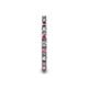 5 - Gracie 2.00 mm Round Rhodolite Garnet and Diamond Eternity Band 