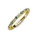 3 - Gracie 2.00 mm Round London Blue Topaz and Lab Grown Diamond Eternity Band 