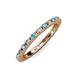 3 - Gracie 2.00 mm Round Blue Topaz and Lab Grown Diamond Eternity Band 