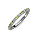 3 - Gracie 2.00 mm Round Peridot and Lab Grown Diamond Eternity Band 