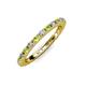 3 - Gracie 2.00 mm Round Peridot and Lab Grown Diamond Eternity Band 