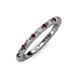 3 - Gracie 2.00 mm Round Red Garnet and Lab Grown Diamond Eternity Band 