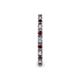 5 - Gracie 2.00 mm Round Red Garnet and Lab Grown Diamond Eternity Band 