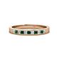 1 - Aaryn 2.00 mm Diamond and Chatham Created Emerald 11 Stone Wedding Band 