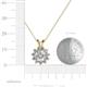4 - Megan Lab grown and Mined Diamond Floral Halo Pendant 