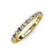 3 - Gracie 2.30 mm Round Tanzanite and Diamond Eternity Band 
