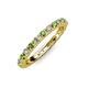 3 - Gracie 2.30 mm Round Green Garnet and Diamond Eternity Band 
