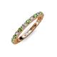 3 - Gracie 2.30 mm Round Green Garnet and Diamond Eternity Band 