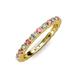 3 - Gracie 2.30 mm Round Pink Tourmaline and Diamond Eternity Band 