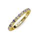 3 - Gracie 2.30 mm Round Iolite and Diamond Eternity Band 