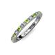 3 - Gracie 2.30 mm Round Peridot and Diamond Eternity Band 