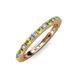 3 - Gracie 2.30 mm Round Peridot and Diamond Eternity Band 