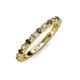 3 - Gracie 2.30 mm Round Black and White Diamond Eternity Band 