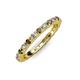 3 - Gracie 2.30 mm Round Smoky Quartz and Diamond Eternity Band 
