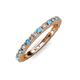 3 - Gracie 2.30 mm Round Blue Topaz and Diamond Eternity Band 