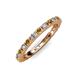 3 - Gracie 2.30 mm Round Citrine and Diamond Eternity Band 