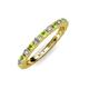 3 - Gracie 2.30 mm Round Peridot and Diamond Eternity Band 