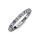 3 - Gracie 2.30 mm Round Iolite and Diamond Eternity Band 
