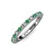 3 - Gracie 2.30 mm Round Emerald and Diamond Eternity Band 