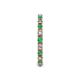 5 - Gracie 2.30 mm Round Emerald and Diamond Eternity Band 