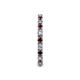 5 - Gracie 2.30 mm Round Red Garnet and Diamond Eternity Band 