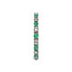 5 - Gracie 2.30 mm Round Emerald and Diamond Eternity Band 