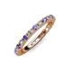 3 - Gracie 2.30 mm Round Tanzanite and Lab Grown Diamond Eternity Band 