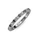 3 - Gracie 2.30 mm Round Black Diamond and White Lab Grown Diamond Eternity Band 