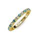 3 - Gracie 2.30 mm Round London Blue Topaz and Lab Grown Diamond Eternity Band 