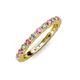 3 - Gracie 2.30 mm Round Pink Sapphire and Lab Grown Diamond Eternity Band 