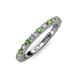 3 - Gracie 2.30 mm Round Green Garnet and Lab Grown Diamond Eternity Band 