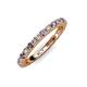 3 - Gracie 2.30 mm Round Iolite and Lab Grown Diamond Eternity Band 