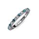 3 - Gracie 2.30 mm Round Blue Diamond and White Lab Grown Diamond Eternity Band 
