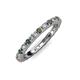 3 - Gracie 2.30 mm Round Lab Created Alexandrite and Lab Grown Diamond Eternity Band 
