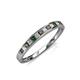 3 - Aqilia 2.00 mm Diamond and Lab Created Alexandrite 13 Stone Wedding Band 