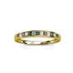 2 - Aqilia 2.00 mm Diamond and Lab Created Alexandrite 13 Stone Wedding Band 