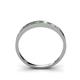 4 - Aqilia 2.00 mm Diamond and Chatham Created Emerald 13 Stone Wedding Band 