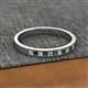 3 - Aaryn 2.00 mm Diamond and Chatham Created Emerald 11 Stone Wedding Band 