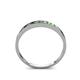 4 - Aqilia 2.00 mm Green Garnet and Diamond 13 Stone Wedding Band 