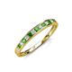 3 - Aqilia 2.00 mm Green Garnet and Lab Grown Diamond Wedding Band 