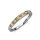 3 - Aqilia 2.00 mm Citrine and Lab Grown Diamond Wedding Band 